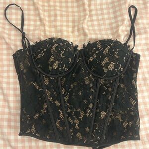 Mixology Black Lace Bustier